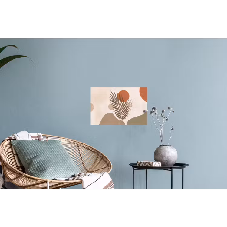 Planten - Bladeren - Abstract - Modern - Beige Muursticker klein -plant