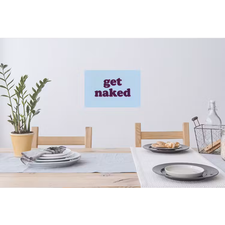 Speels - Boodschap - Blauw Muursticker klein -eettafel