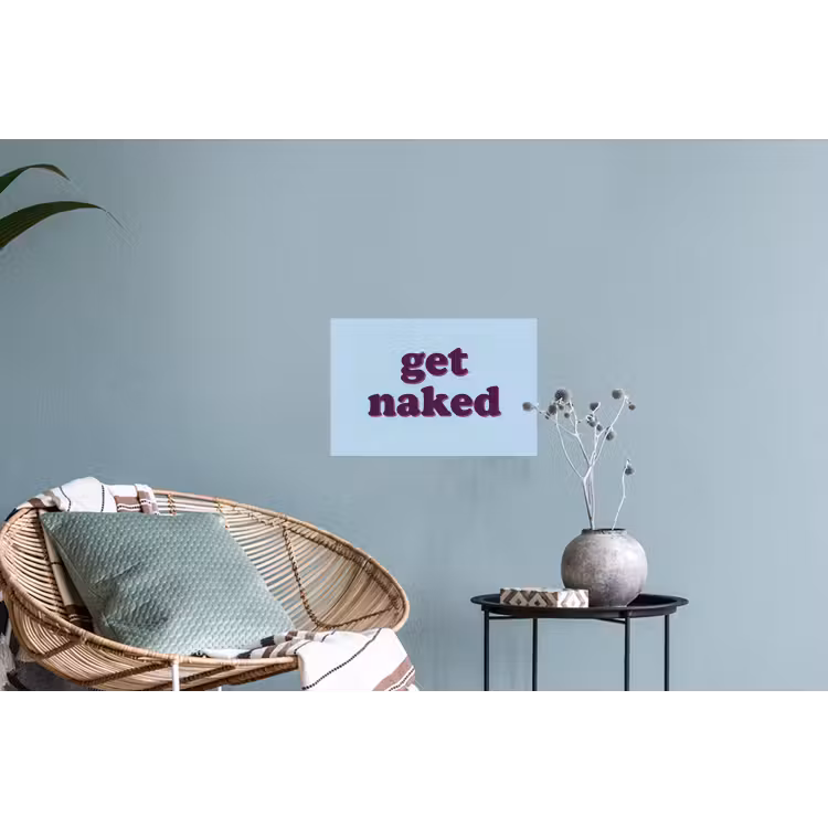 Speels - Boodschap - Blauw Muursticker klein -plant