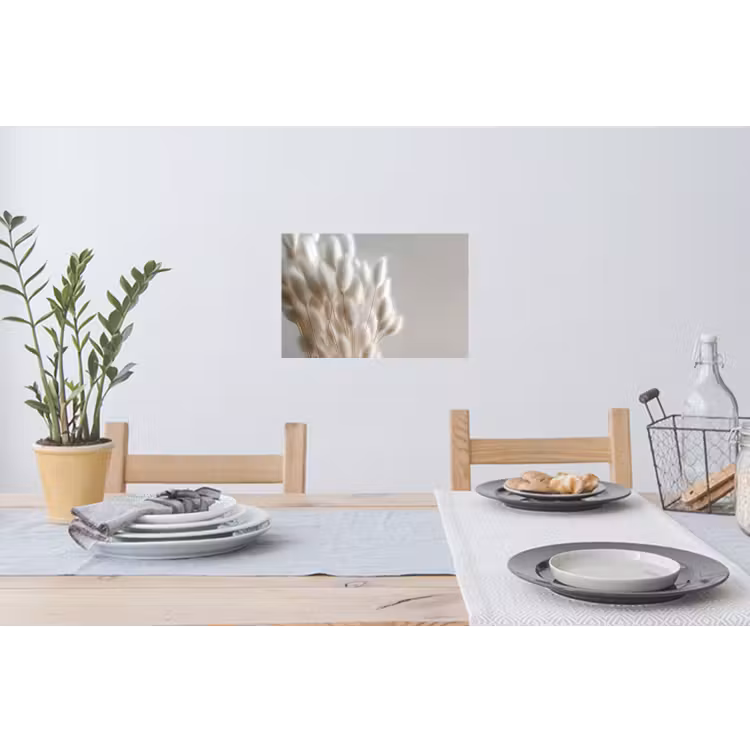 Pluimen - Beige - Minimalistisch Muursticker klein -eettafel