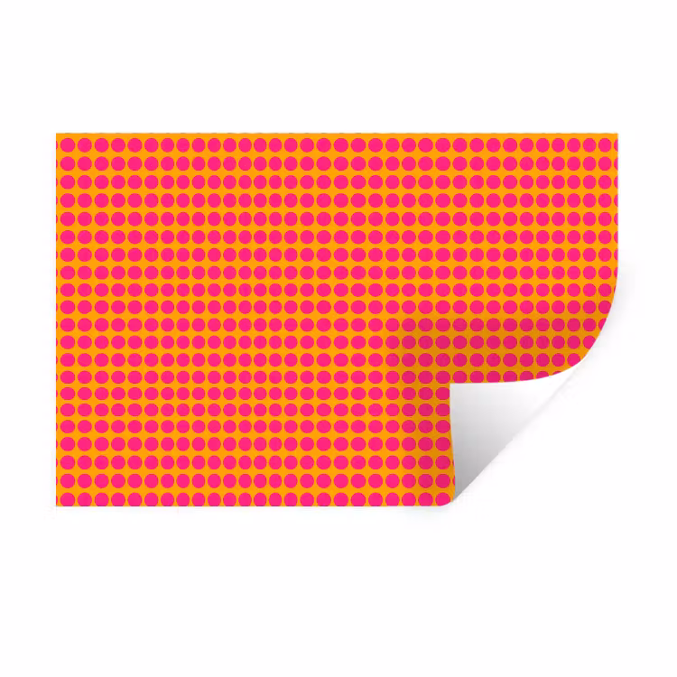 Stippen - Patroon - Oranje Muursticker klein 286 -3d