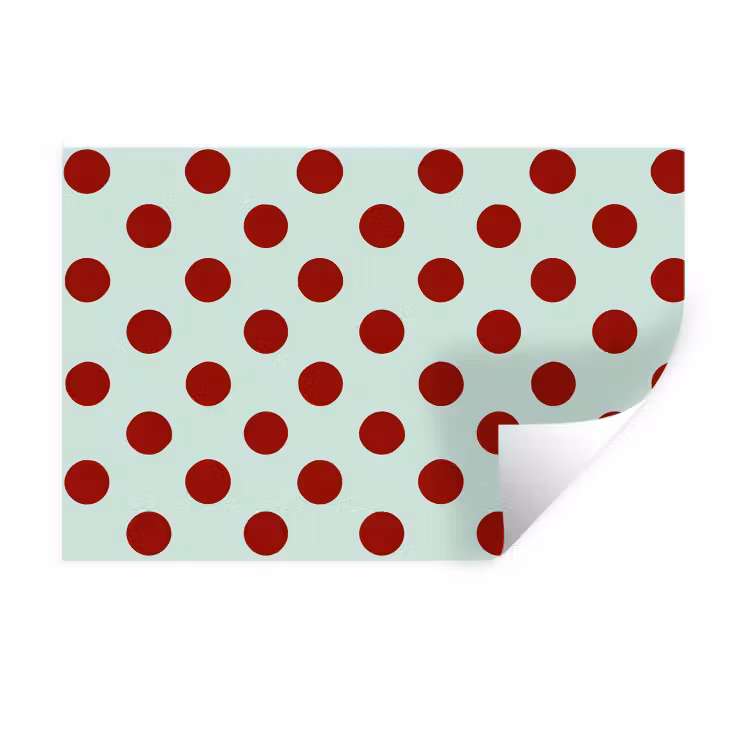 Polka - Dots - Rood Muursticker klein 286 -3d