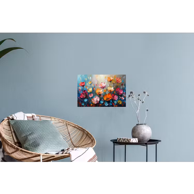 Klaprozen - Bloemen - Kunst - Botanisch Muursticker klein -plant