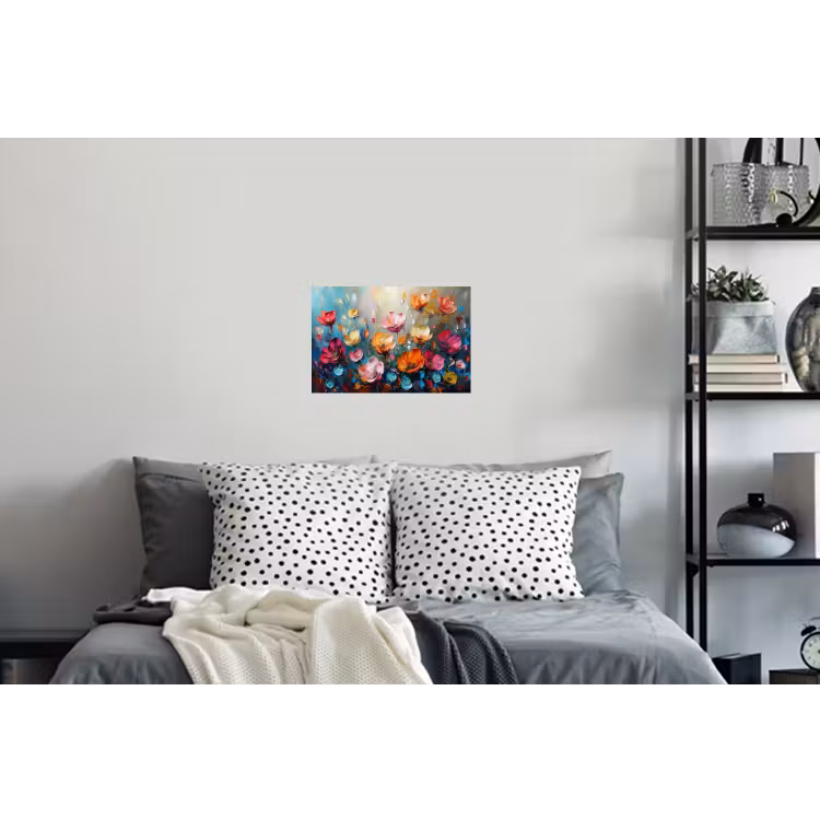 Klaprozen - Bloemen - Kunst - Botanisch Muursticker klein -slaapkamer