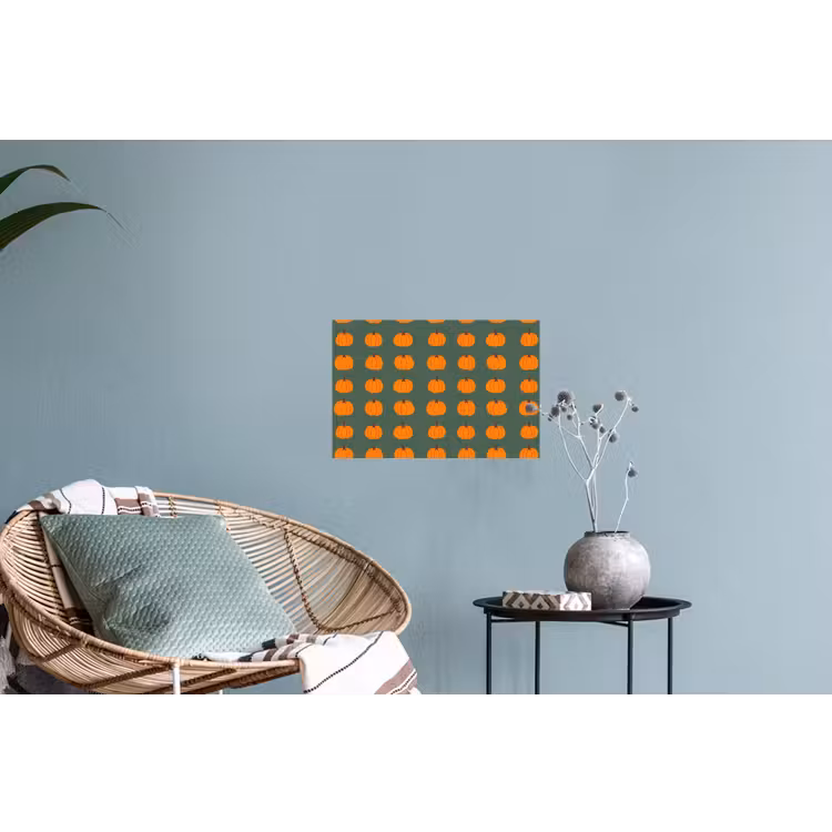 Pompoen - Patroon - Oranje Muursticker klein 286 -plant