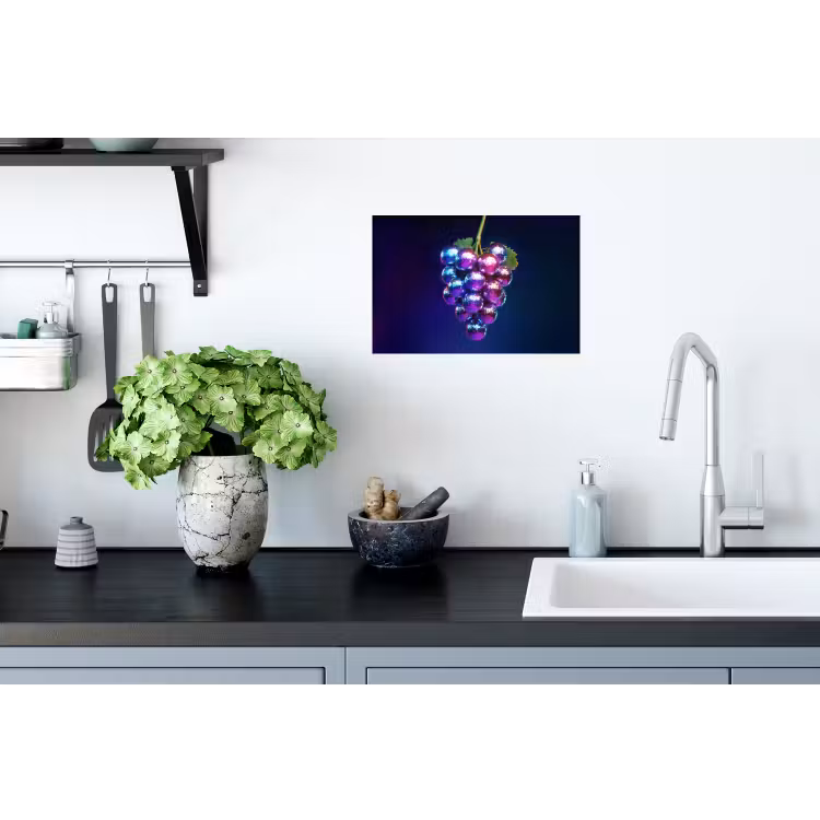 Paars - Disco - Feest - Druif Muursticker klein -keuken