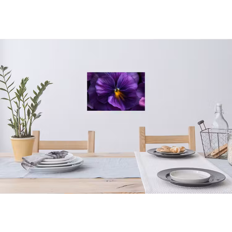 Paars - Viool - Diepte Muursticker klein -eettafel