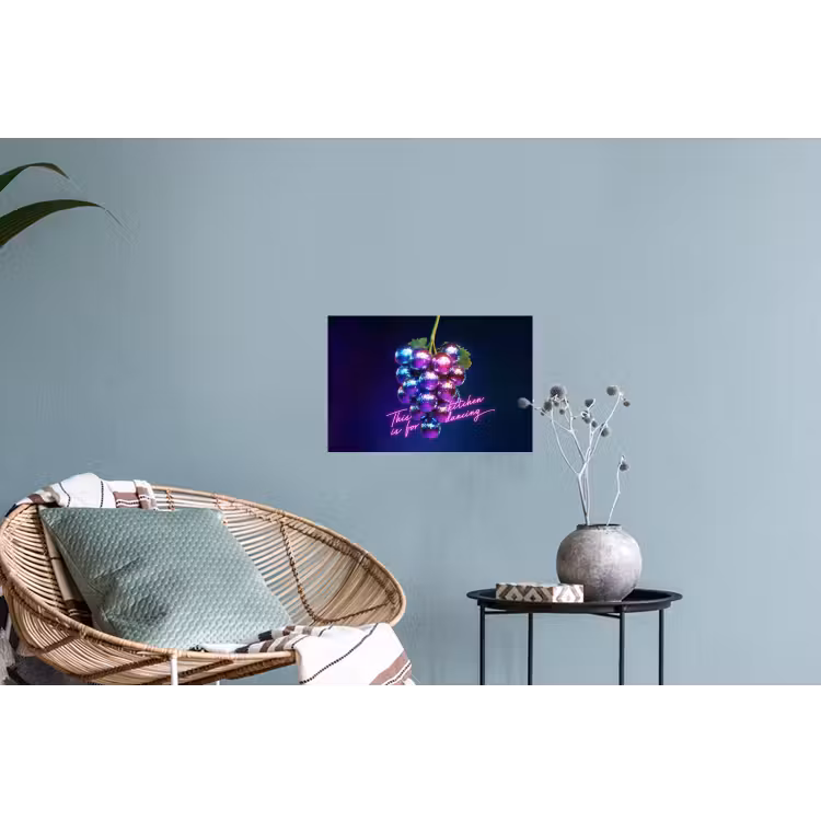 Quote - Neon - Disco - Druiven Muursticker klein -plant