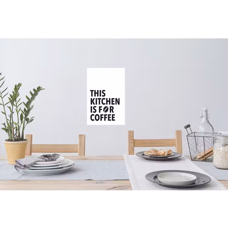 Quotes - Koffie - Bonen - Modern Muursticker klein -eettafel