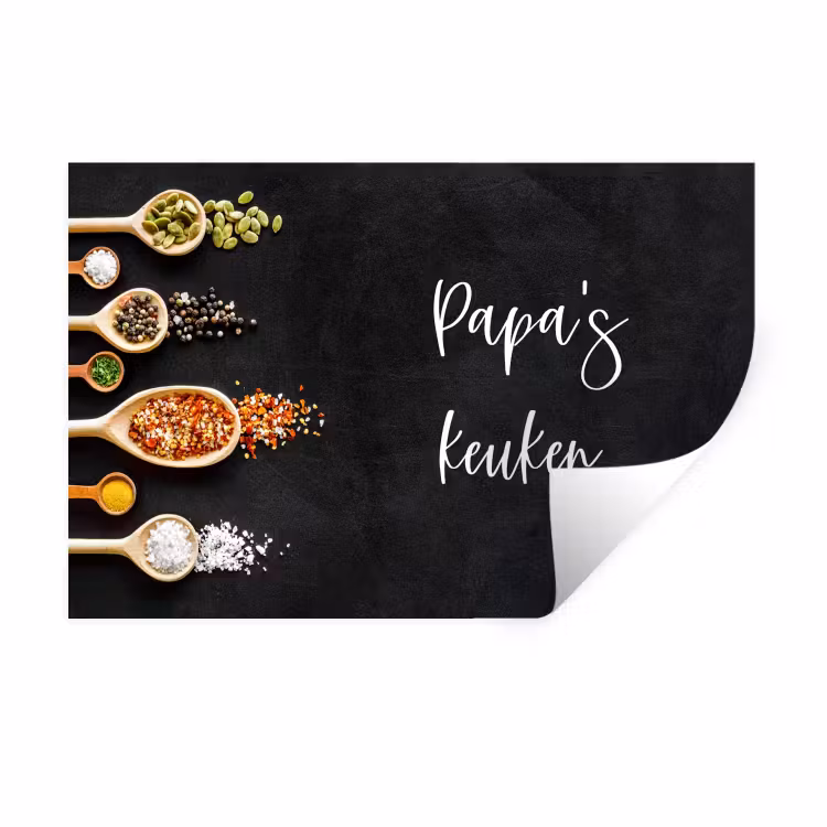 Quotes - Spreuken - Keuken - Papa's keuken - Papa Muursticker klein -3d