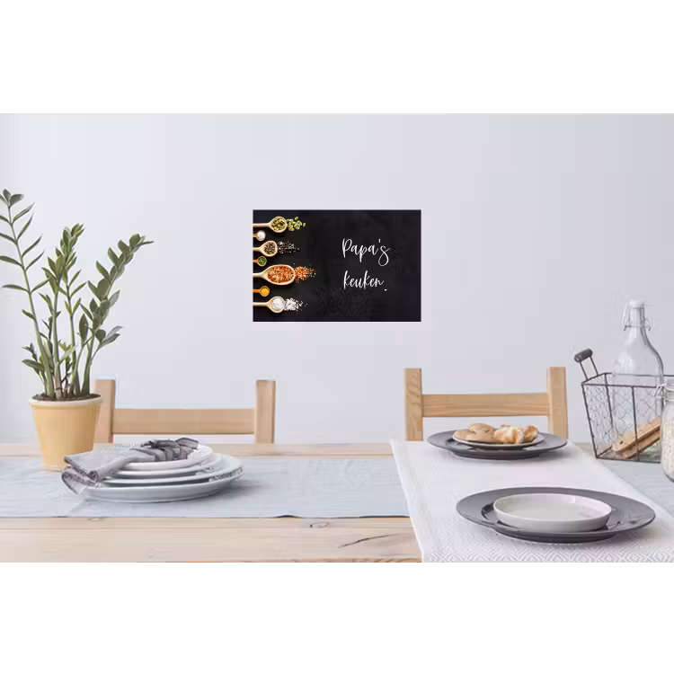 Quotes - Spreuken - Keuken - Papa's keuken - Papa Muursticker klein -eettafel