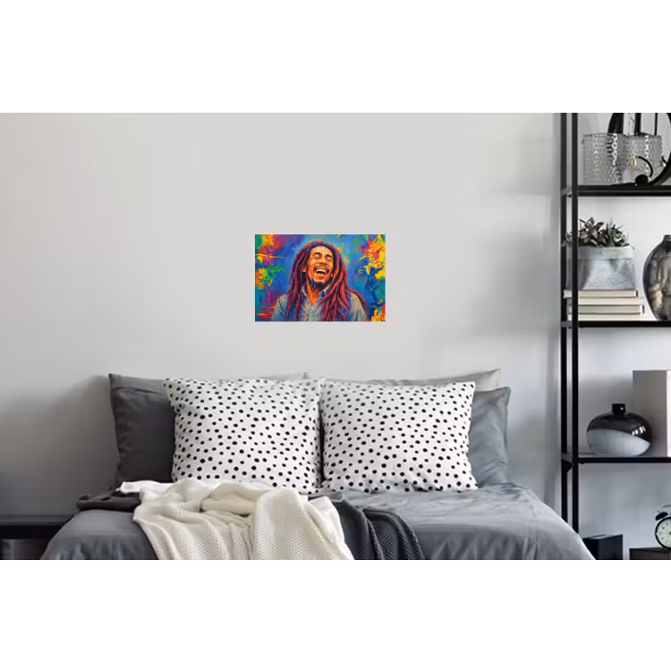 Regenboogkleuren - Man - schilderij Muursticker klein -slaapkamer