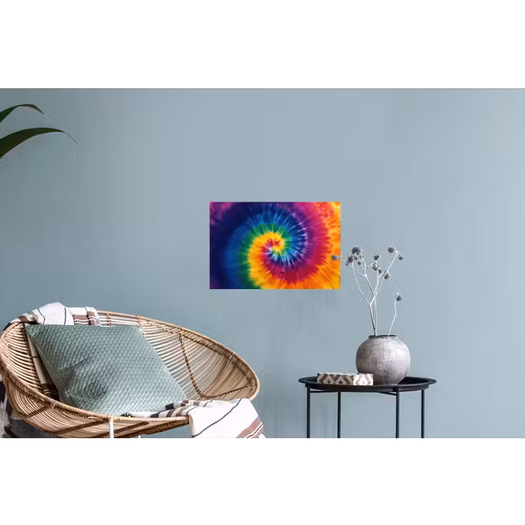 Regenboogkleuren - Spiraal - Kleurrijk Muursticker klein -plant
