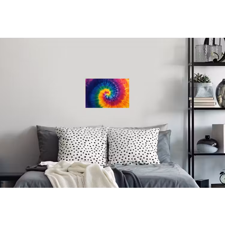 Regenboogkleuren - Spiraal - Kleurrijk Muursticker klein -slaapkamer