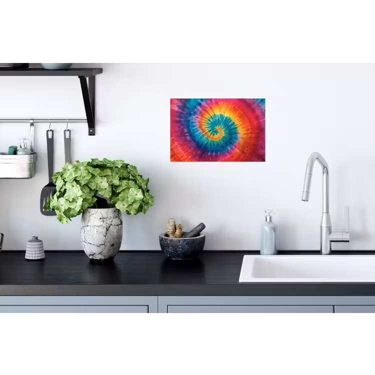Regenboogkleuren - Tie dye - Muursticker klein -keuken