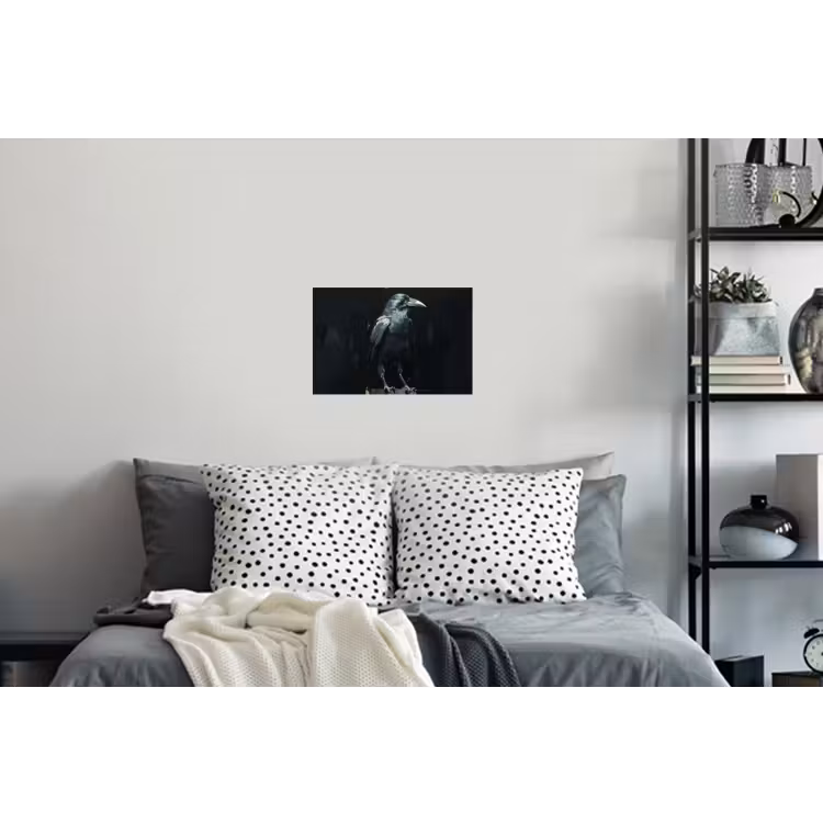 Raaf - Vogels - Zwart Muursticker klein -slaapkamer