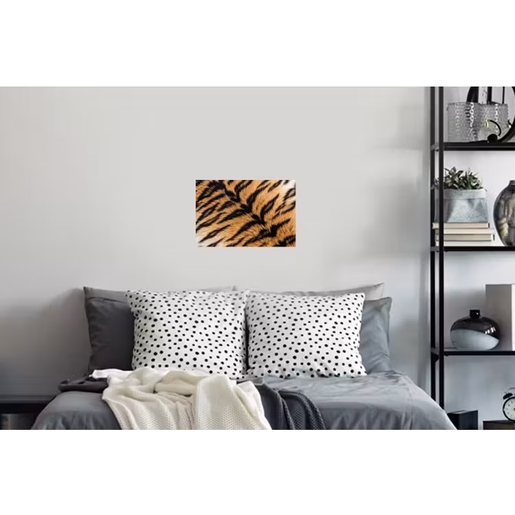 Realistisch - Tijgervacht - Zwart Muursticker klein -slaapkamer