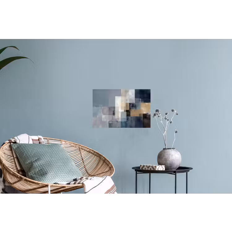 Rechthoeken - Abstract - Blauw Muursticker klein -plant