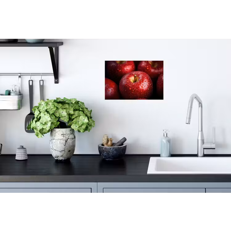 Rood - Appels - Fruit Muursticker klein -keuken