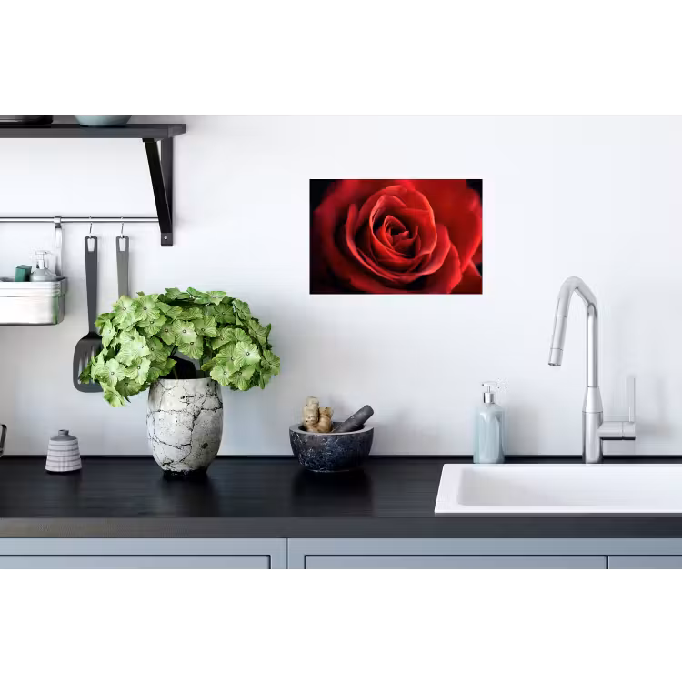 Rood - Roos - Romantisch Muursticker klein -keuken