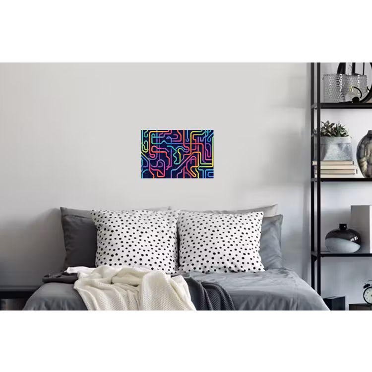 Retro - Abstract - Neon Muursticker klein -slaapkamer