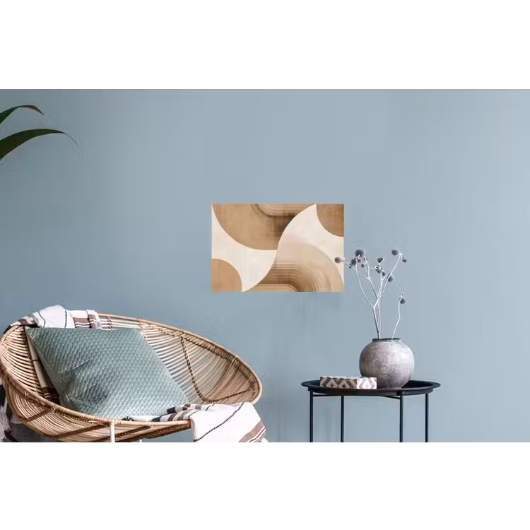 Retro - Geometrische lagen - Aardetinten Muursticker klein -plant