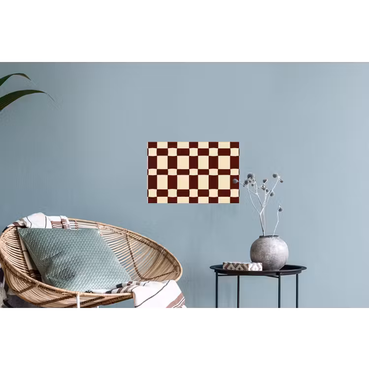 Retro - Patroon - Bruin Muursticker klein 286 -plant