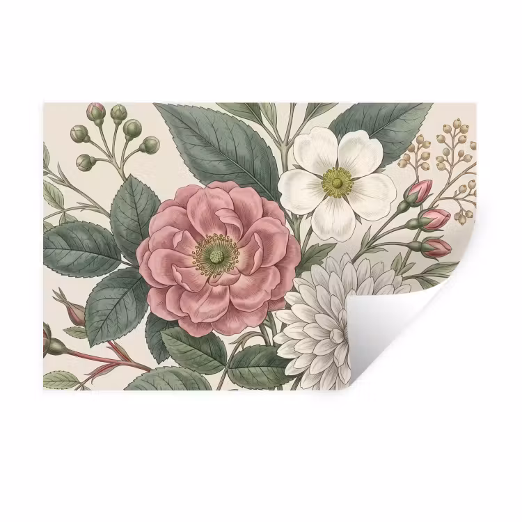 Romantisch - Design - Kleurrijk Muursticker klein -3d