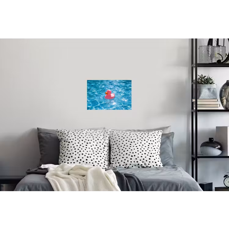 Badeend - Dobberend - Roze Muursticker klein -slaapkamer