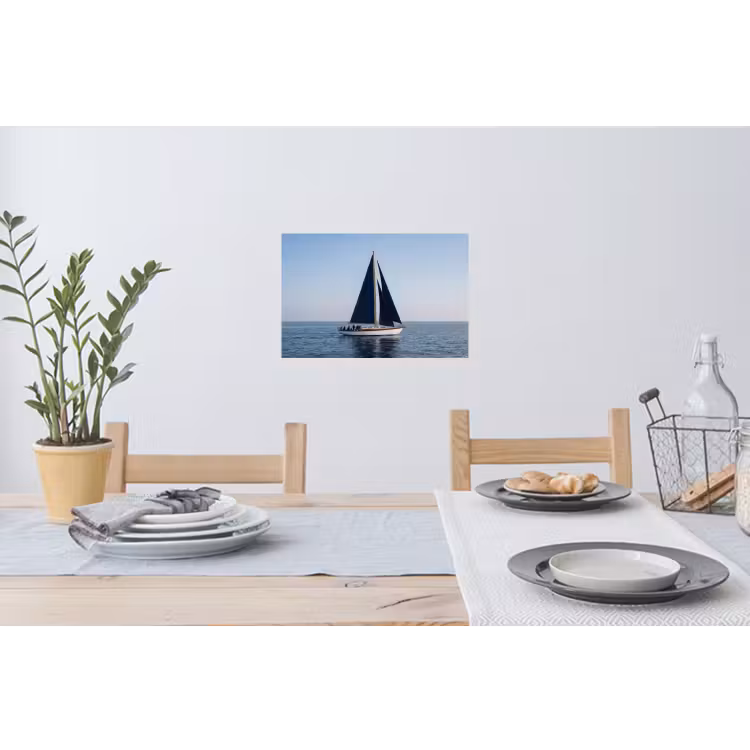 Zeilboot - Zee - Blauw Muursticker klein -eettafel