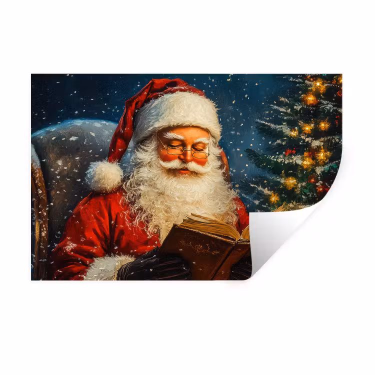 Kerstman - Kerst - Winter - Kerstboom Muursticker klein -3d