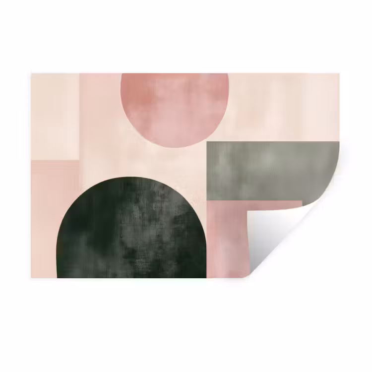 Vormen - Abstract - Cirkel - Zwart Muursticker klein -3d