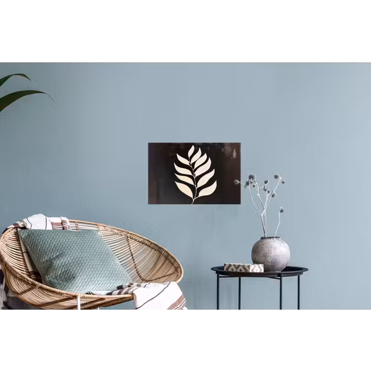 Blad - Wit - Minimalistisch Muursticker klein -plant