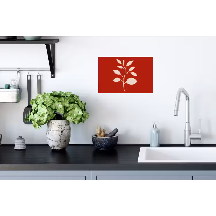 Silhouet - Bladeren - Tak Muursticker klein -keuken