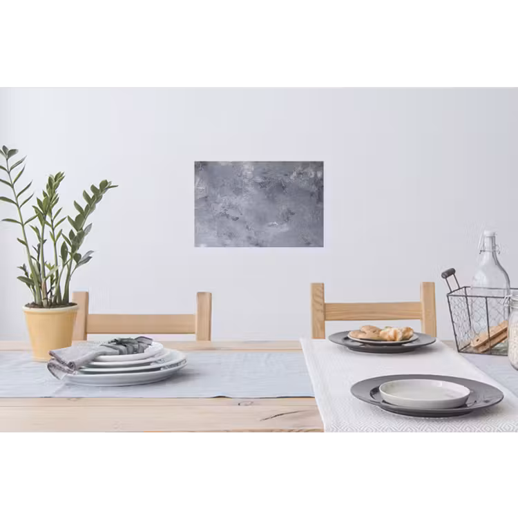 Leisteen - Beton - Retro - Structuren - Grijs - Rustiek Muursticker klein -eettafel