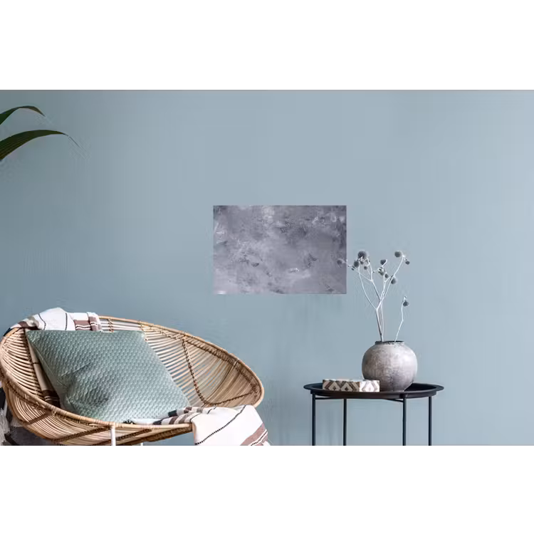 Leisteen - Beton - Retro - Structuren - Grijs - Rustiek Muursticker klein -plant