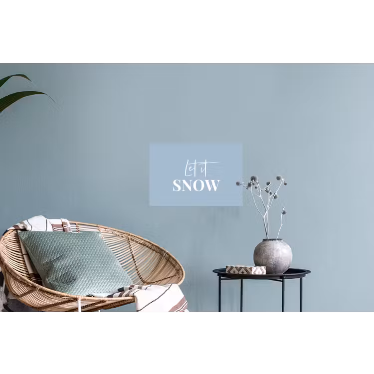 Sneeuw - Winter - Blauw - Let it snow Muursticker klein -plant