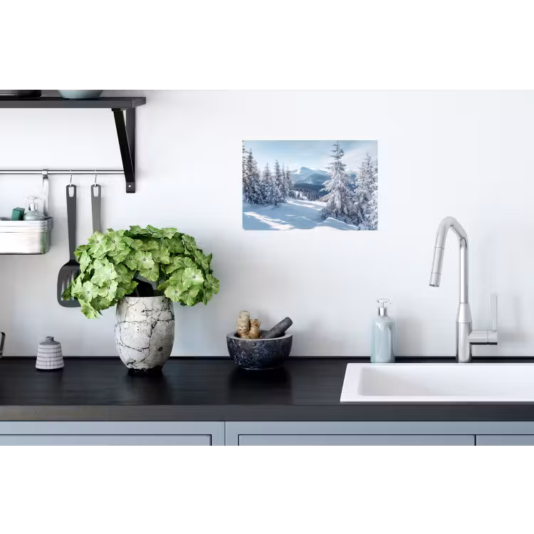 Sneeuw - Winter - Landschap - Bergen Muursticker klein -keuken