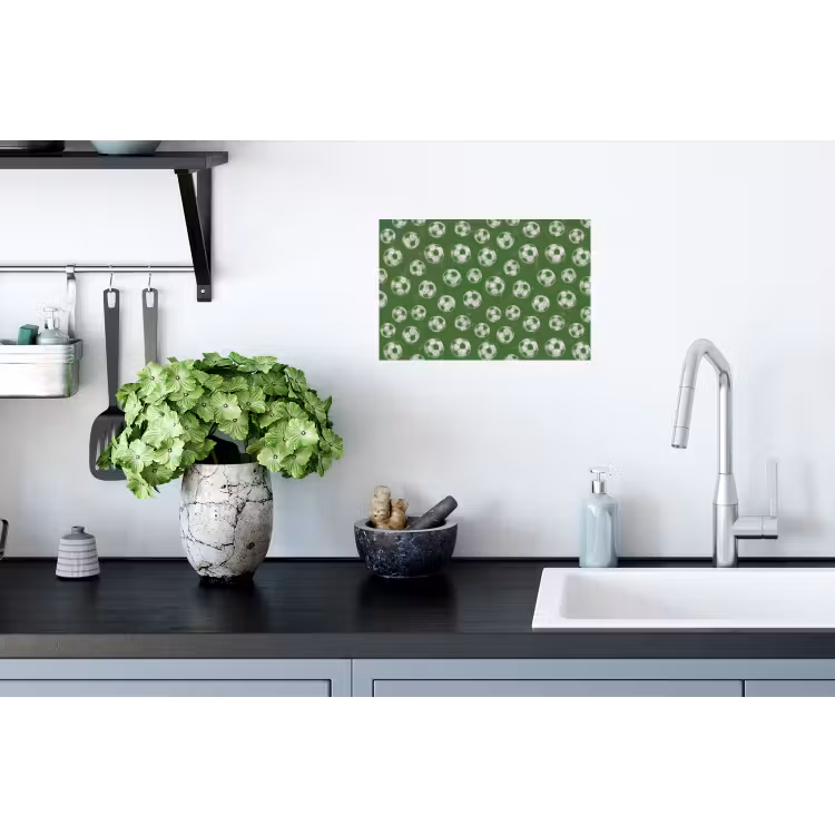 Voetbal - Sport - Groen Muursticker klein 286 -keuken