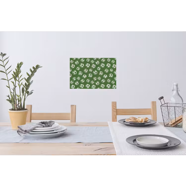 Voetbal - Sport - Groen Muursticker klein 286 -eettafel