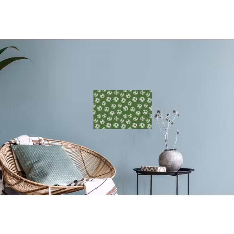 Voetbal - Sport - Groen Muursticker klein 286 -plant