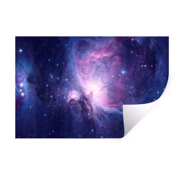 Ruimte - Sterren - Kleurrijk Muursticker klein -3d