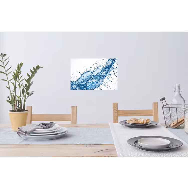 Spash - Water - Blauw Muursticker klein -eettafel