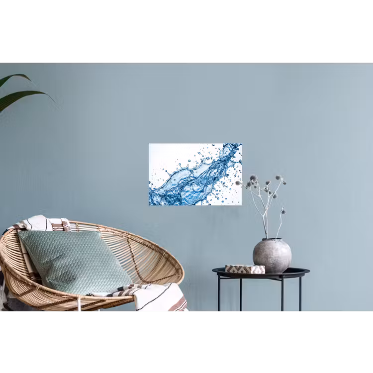 Spash - Water - Blauw Muursticker klein -plant