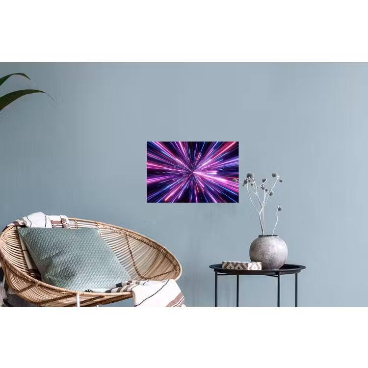 Lichtsnelheid - Ruimte - Roze - Paars Muursticker klein -plant