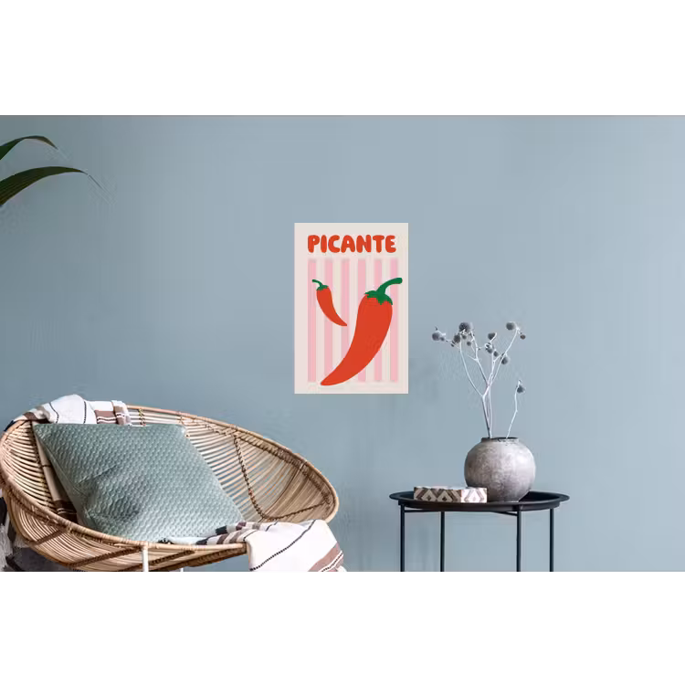 Pittig - Pepers - Rood Muursticker klein -plant