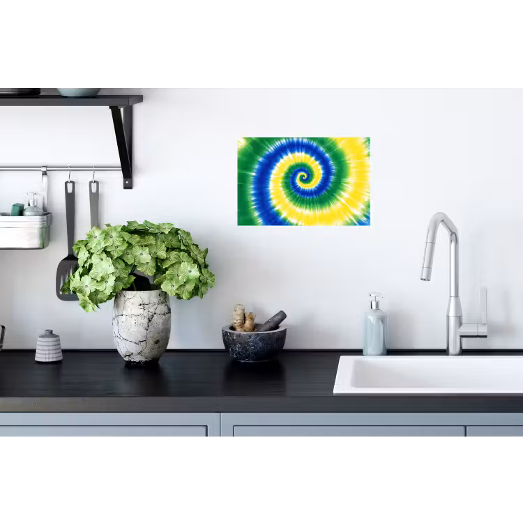 Spiraal - Groen - Draaiend Muursticker klein -keuken