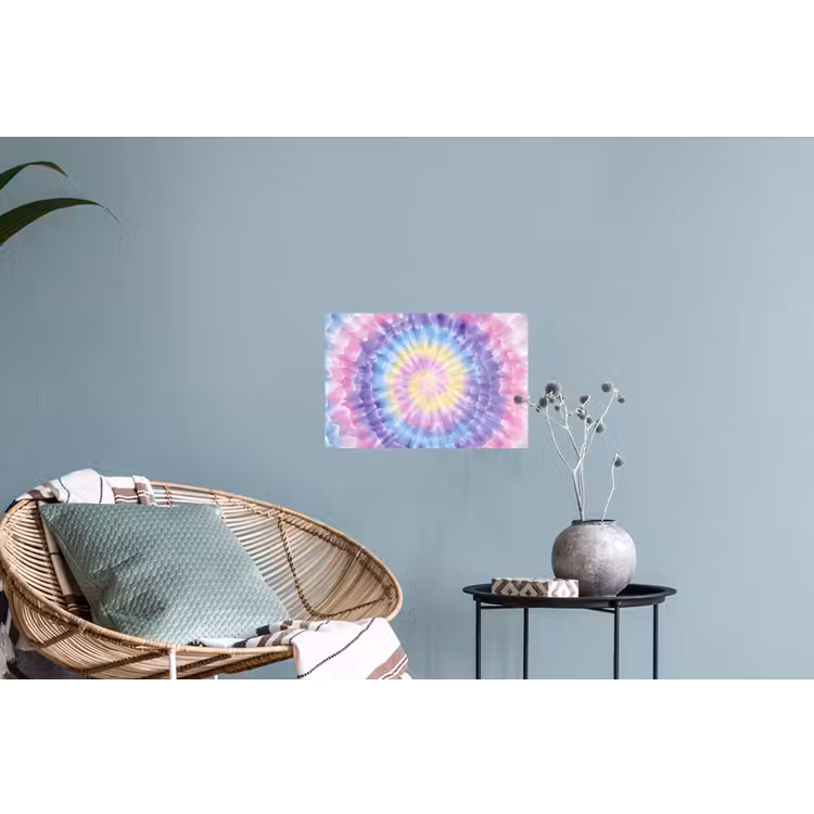 Spiraal - Tie dye - Pasteltinten Muursticker klein -plant