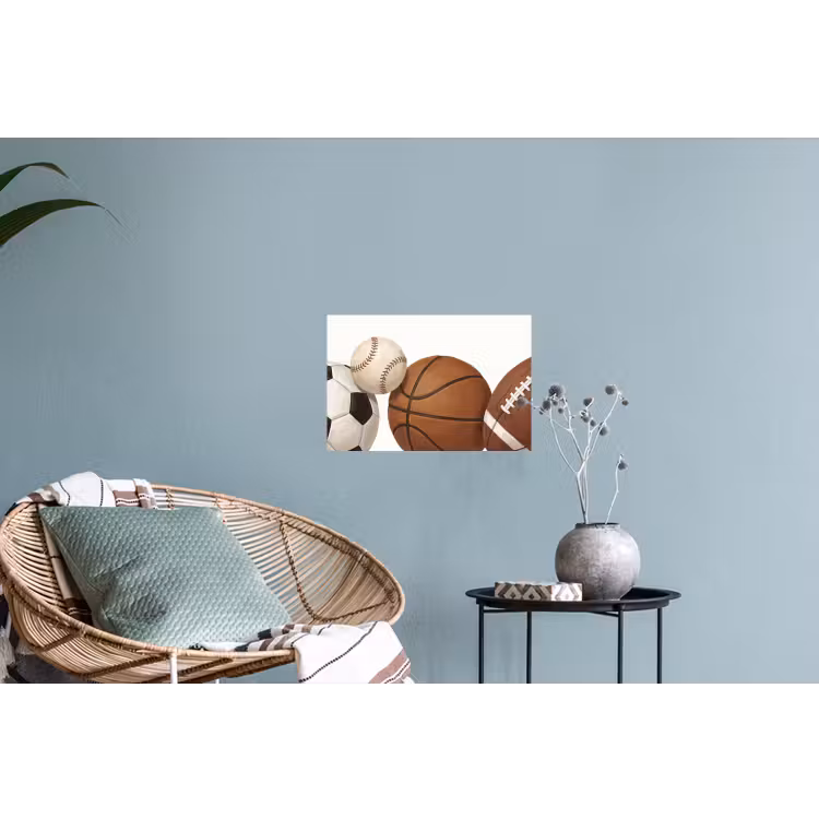 Sport - Ballen - Illustratie Muursticker klein -plant