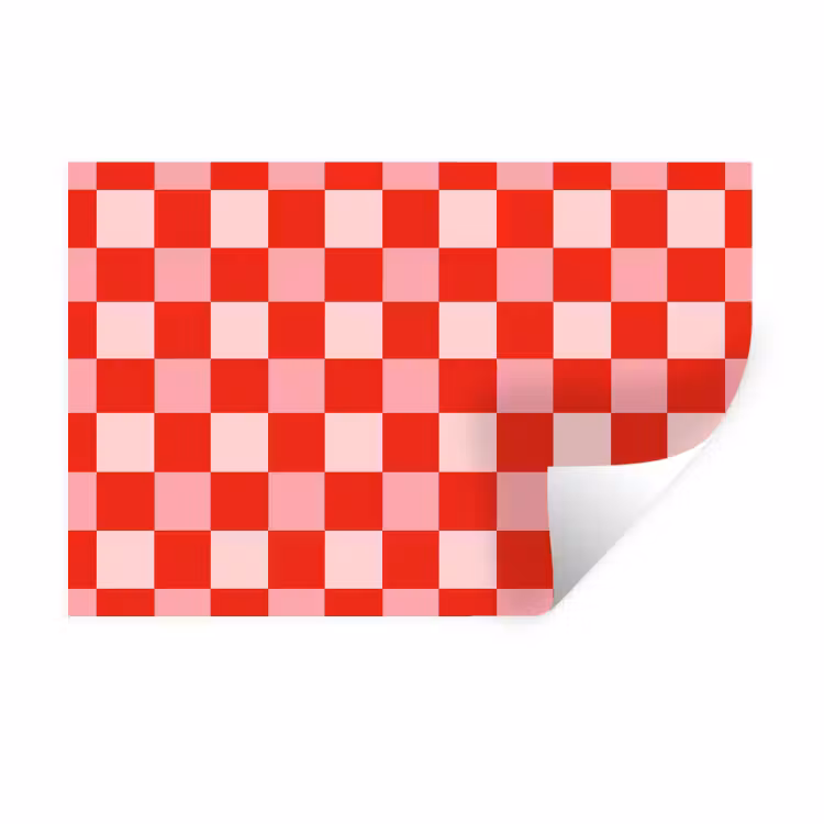 Vierkant - Klassiek - Rood Muursticker klein 286 -3d
